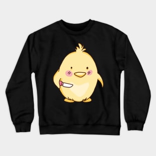 Little Chicken With Knife Crewneck Sweatshirt